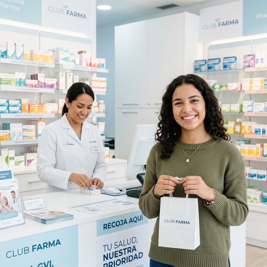Paciente atendida en farmacia aliada Club Farma